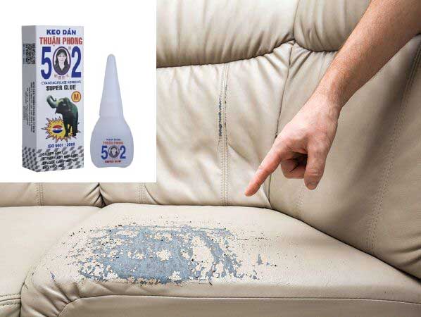 Cách tẩy keo 502 trên sofa hiệu quả
