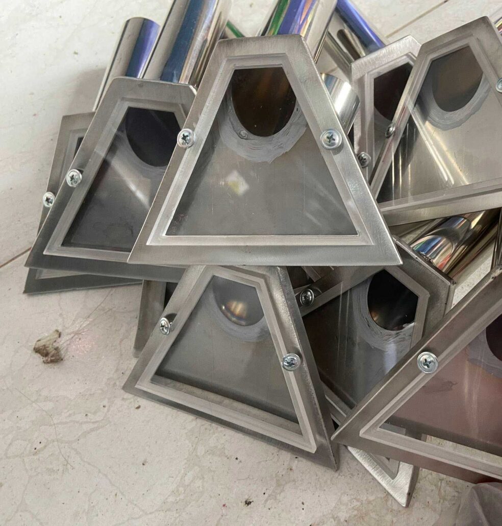 Đầu hút ghế sofa ghế sofa inox mặt mica