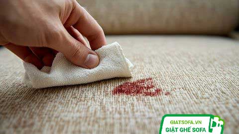 Quy trình tẩy vết máu trên sofa